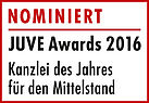 Nominiert JUVE Awards 2016, Kanzlei des Jahres für den Mittelstand