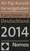 NOMOS, Kanzleien in Deutschland 2014, als Top-Kanzlei hervorgehoben